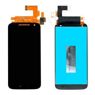 Дисплей Motorola XT1620, XT1621, XT1622, XT1624, XT1625, XT1626 Moto G4, с тачскрином, Original, Black