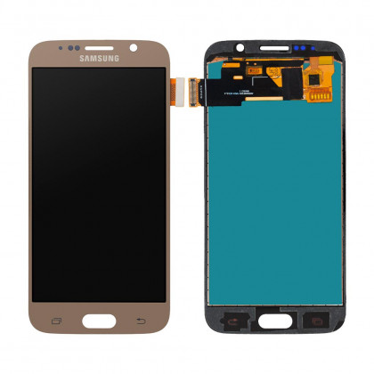 Дисплей Samsung G920 Galaxy S6, с тачскрином, INCELL, Gold - ukr-mobil.com