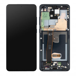 Дисплей Samsung G988 Galaxy S20 Ultra, с тачскрином, рамкой, Original, Black