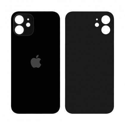 Задняя крышка Apple iPhone 12, большой вырез под камеру, Black - ukr-mobil.com