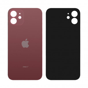 Задняя крышка Apple iPhone 12, большой вырез под камеру, Red