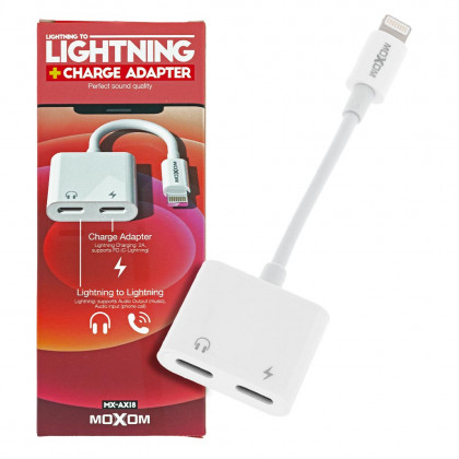 Переходник разветвитель Moxom MX-AX18 Lightning to 2 Lightning, фото № 1 - ukr-mobil.com