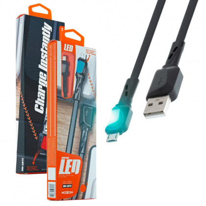 Кабель Moxom MX-CB73, LED индикация заряда, 1m, Micro USB, фото № 1 - ukr-mobil.com