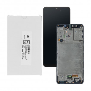 Дисплей Samsung A315 Galaxy A31, GH82-22761A, с тачскрином, рамкой, Service Pack Original, Black