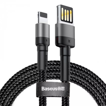 Кабель Baseus Cafule Cable Special Edition (CALKLF-GG1), USB to Lightning, 2.4A, 1m, Black, фото № 1 - ukr-mobil.com