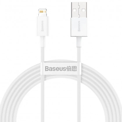 Кабель Baseus Superior Series Fast Charging Data (CALYS-A02), USB to Lightning, 2.4A, 1m, White, фото № 1 - ukr-mobil.com