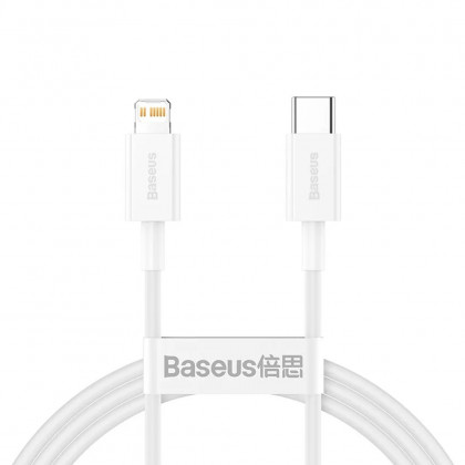 Кабель Baseus Superior Series Fast Charging Data (CATLYS-A02), Type-C to Lightning, 20W, 1m, White, фото № 1 - ukr-mobil.com