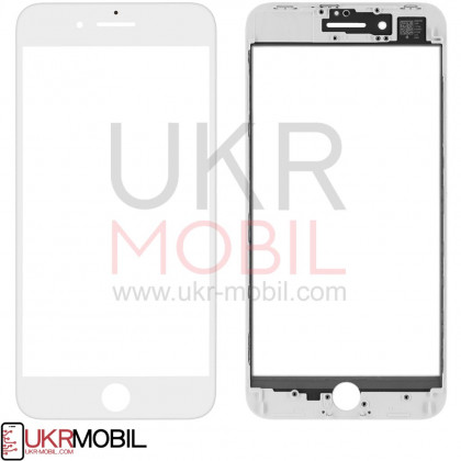 Стекло дисплея с рамкой и пленкой OCA Apple iPhone 8 Plus, Original, White, фото № 1 - ukr-mobil.com