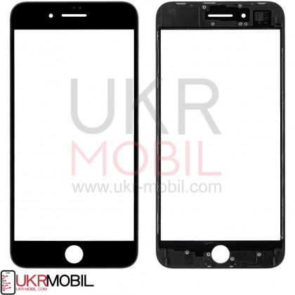 Стекло дисплея с рамкой и пленкой OCA Apple iPhone 8 Plus, Original, Black, фото № 1 - ukr-mobil.com