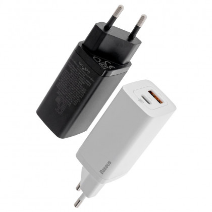 Сетевое зарядное устройство Baseus GaN2 Lite Quick Charger (CCGAN2L-B02), 65W, Type-C, USB, White, фото № 4 - ukr-mobil.com