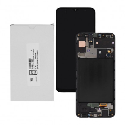 Дисплей Samsung A307 Galaxy A30s 2019, GH82-21190A, с тачскрином, рамкой, Service Pack Original, Black, фото № 1 - ukr-mobil.com