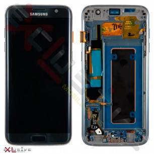 Дисплей Samsung G935 Galaxy S7 Edge, с тачскрином, рамкой, Original PRC, Black Onyx