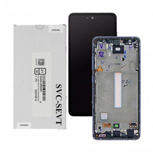 Дисплей Samsung A525 Galaxy A52, GH82-25524C, с тачскрином, рамкой, Service Pack Original, Violet