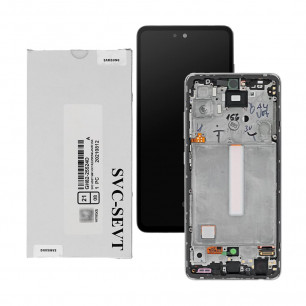 Дисплей Samsung A525 Galaxy A52, GH82-25524D, с тачскрином, рамкой, Service Pack Original, White