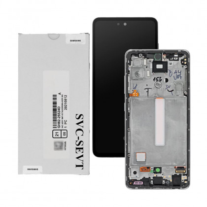Дисплей Samsung A525 Galaxy A52, GH82-25524D, с тачскрином, с рамкой, Service Pack Original, White, фото № 1 - ukr-mobil.com