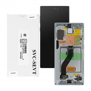 Дисплей Samsung N970 Galaxy Note 10, с тачскрином, рамкой, GH82-20818B, Service Pack Original, Aura White