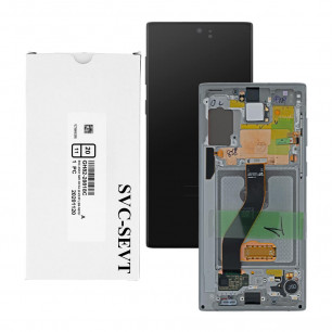 Дисплей Samsung N970 Galaxy Note 10, с тачскрином, рамкой, GH82-20818C, Service Pack Original, Aura Silver