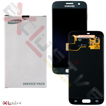 Дисплей Samsung G930 Galaxy S7 GH97-18553A (SERVICE PACK ORIGINAL) с тачскрином Black - ukr-mobil.com