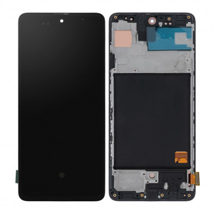 Дисплей Samsung A515 Galaxy A51, с тачскрином, с рамкой, OLED, Black